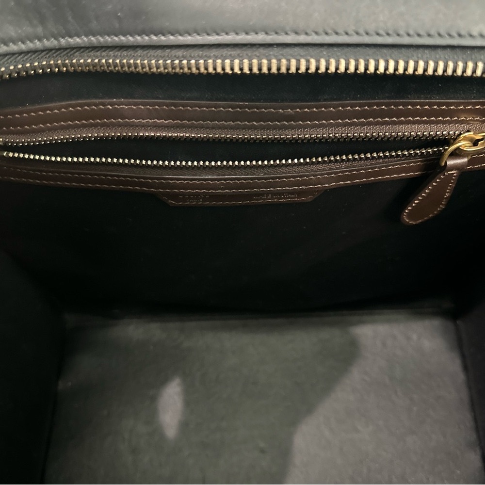Celine luggage model, Blue and Black Color-Block Structured Handbag - Picture 8 of 13